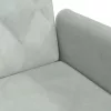Világosszürke bársony kanapéágy karfákkal