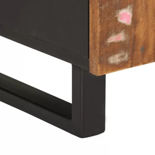 Tömör újrahasznosított és szerelt fa dohányzóasztal 100x54x40cm