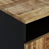 Tömör mangófa és szerelt fa dohányzóasztal 80 x 54 x 40 cm