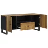 Tömör mangófa és szerelt fa TV-szekrény 105 x 33,5 x 46 cm
