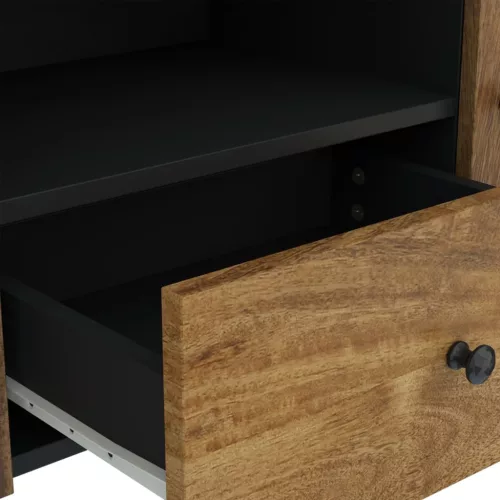 Tömör mangófa és szerelt fa TV-szekrény 105 x 33,5 x 46 cm