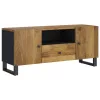 Tömör mangófa és szerelt fa TV-szekrény 105 x 33,5 x 46 cm