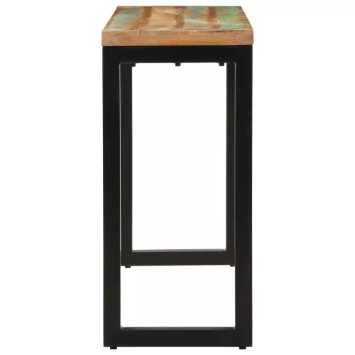 Tömör újrahasznosított fa tálalóasztal 110x35x75 cm