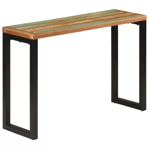 Tömör újrahasznosított fa tálalóasztal 110x35x75 cm