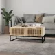 Szerelt fa és vas dohányzóasztal 80 x 40 x 35 cm