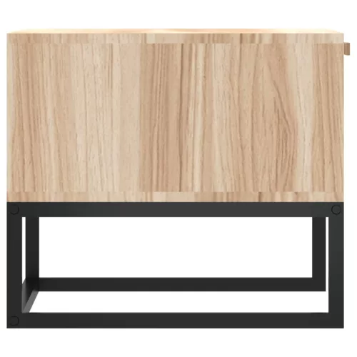 Szerelt fa és vas dohányzóasztal 80 x 40 x 35 cm