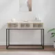 Fehér szerelt fa és vas tálalóasztal 105x30x75 cm
