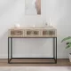 Szerelt fa és vas tálalóasztal 105x30x75 cm