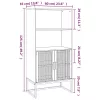 Fekete szerelt fa magasszekrény 60 x 35 x 125 cm