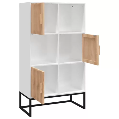Fehér szerelt fa magasszekrény 70 x 35 x 125 cm