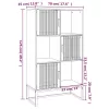 Fekete szerelt fa magasszekrény 70 x 35 x 125 cm