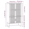 Fekete szerelt fa magasszekrény 70 x 35 x 125 cm