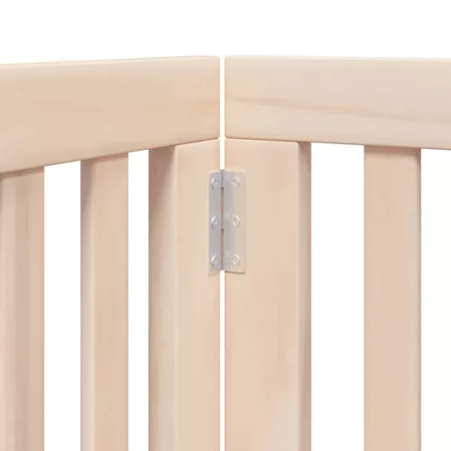 Összecsukható ajtós kutyakapu 6 panellel, 300 cm, nyárfa