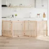 Nyárfa 4 paneles összecsukható kutyakapu ajtóval 320 cm