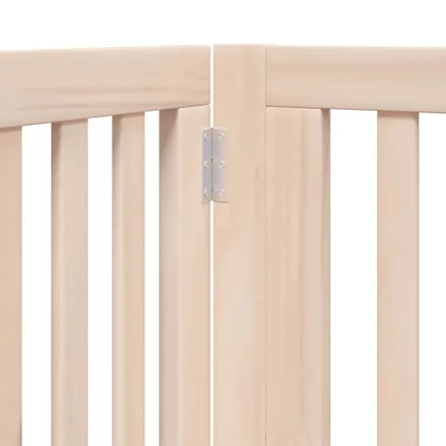 Nyárfa 4 paneles összecsukható kutyakapu ajtóval 320 cm