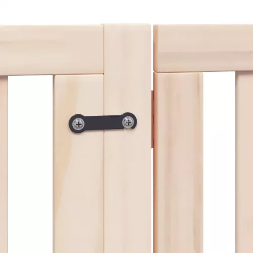 Nyárfa 4 paneles összecsukható kutyakapu ajtóval 320 cm