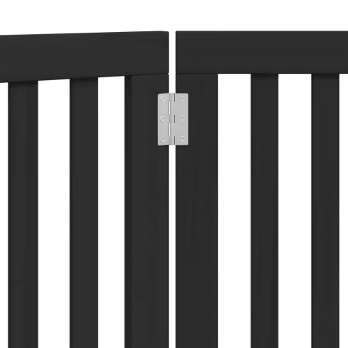 Fekete nyárfa 3 paneles összecsukható kutyakapu 150 cm