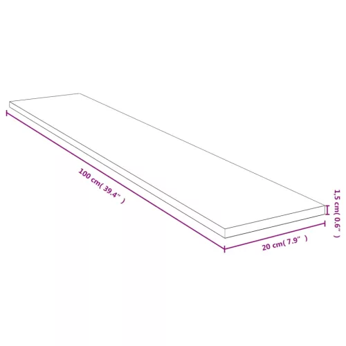 Bambusz fali polc 100x20x1,5 cm