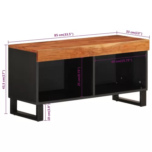 Tömör akácfa TV-szekrény 85 x 33 x 43,5 cm