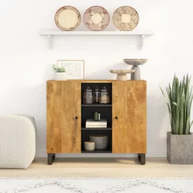   Tömör mangófa tálalószekrény 2 ajtóval 90 x 33 x 75 cm