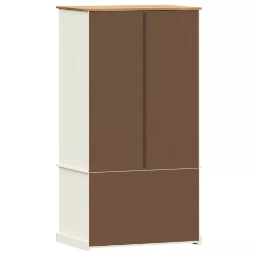 VIGO fehér tömör fenyőfa szekrény 90 x 55 x 170 cm