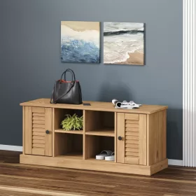 VIGO tömör fenyőfa cipőtároló pad 106 x 35 x 45 cm