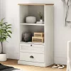 VIGO fehér tömör fenyőfa könyvespolc 60x35x114,5 cm