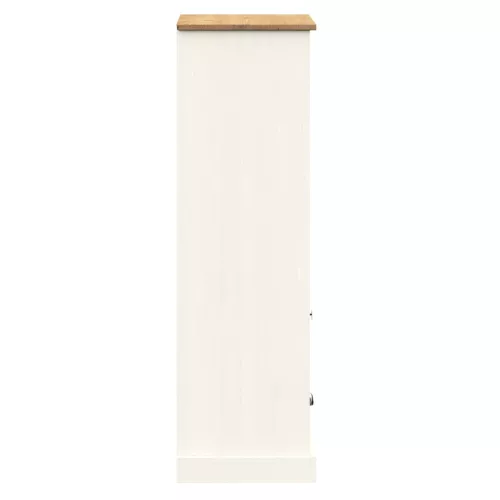 VIGO fehér tömör fenyőfa könyvespolc 60x35x114,5 cm