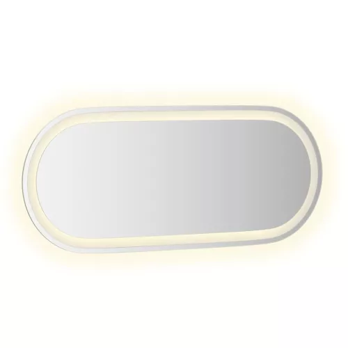 Ovális LED-es fürdőszobai tükör 90 x 40 cm