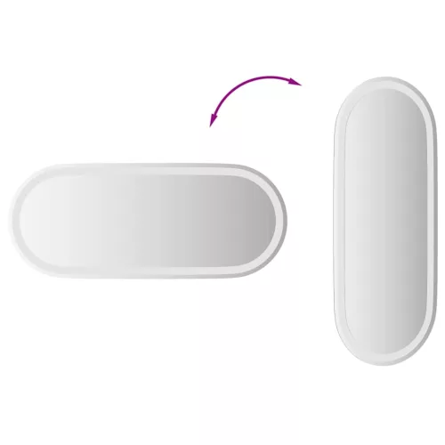 Ovális LED-es fürdőszobai tükör 90 x 40 cm