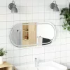 Ovális LED-es fürdőszobai tükör 100 x 45 cm