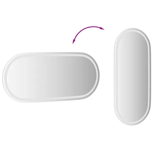 Ovális LED-es fürdőszobai tükör 100 x 45 cm