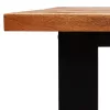 Tömör akácfa étkezőasztal természetes éllel 110 x 70 x 75 cm