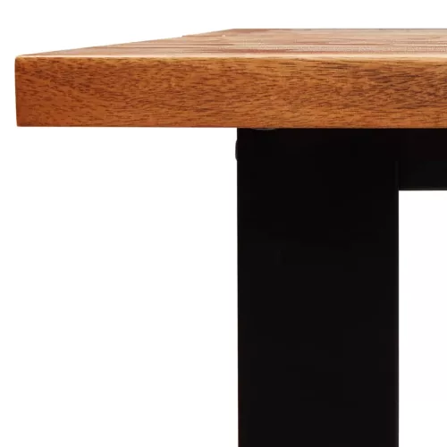 Tömör akácfa étkezőasztal természetes éllel 110 x 70 x 75 cm