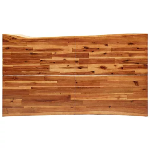 Tömör akácfa étkezőasztal természetes éllel 140 x 80 x 75 cm