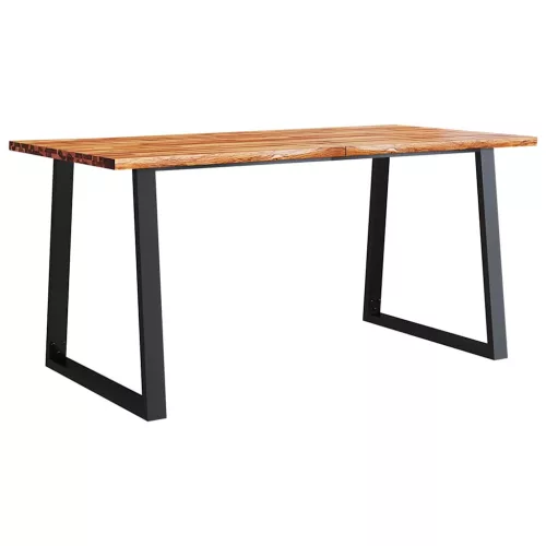 Tömör akácfa étkezőasztal természetes éllel 160 x 80 x 75 cm