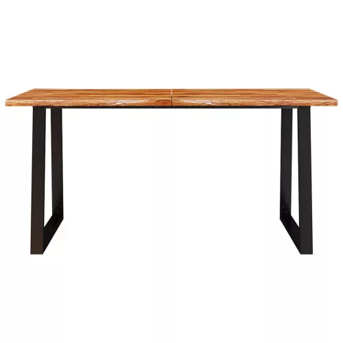 Tömör akácfa étkezőasztal természetes éllel 160 x 80 x 75 cm