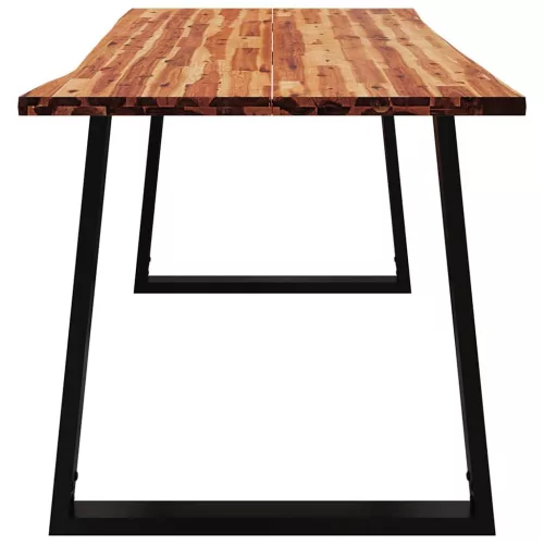 Tömör akácfa étkezőasztal természetes éllel 160 x 80 x 75 cm