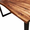 Tömör akácfa étkezőasztal természetes éllel 160 x 80 x 75 cm