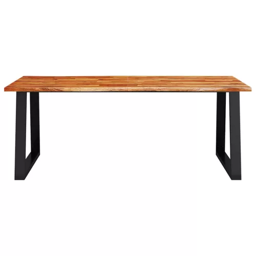 Tömör akácfa étkezőasztal természetes éllel 200 x 90 x 75 cm