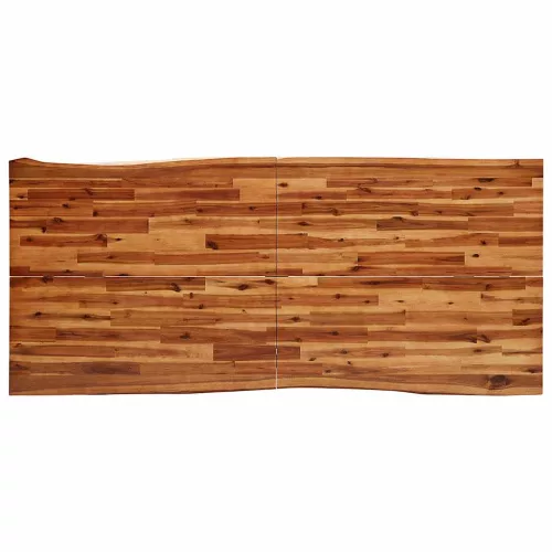 Tömör akácfa étkezőasztal természetes éllel 200 x 90 x 75 cm