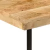 Íróasztal 165x110x77 cm tömörfa mangó és vas