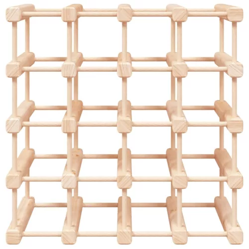 Tömör fenyőfa bortartó 20 palackhoz 46,5x23x46,5 cm