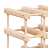 Tömör fenyőfa bortartó 72 palackhoz 90,5x23x90,5 cm