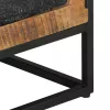 Tömör mangófa és vas TV-szekrény 110 x 30 x 40 cm