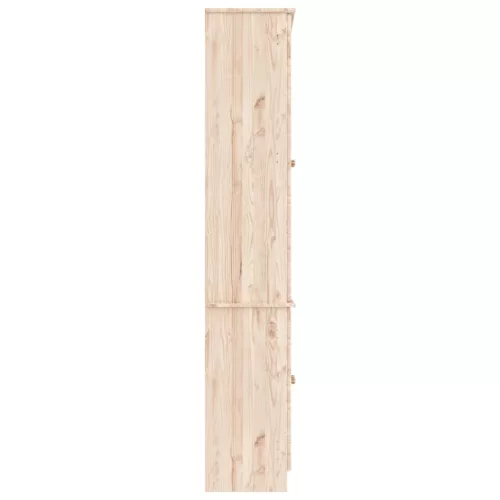 ALTA tömör fenyőfa üvegvitrin 77x35x186,5 cm