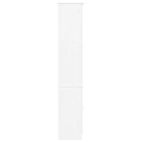ALTA fehér tömör fenyőfa üvegvitrin 77x35x186,5 cm