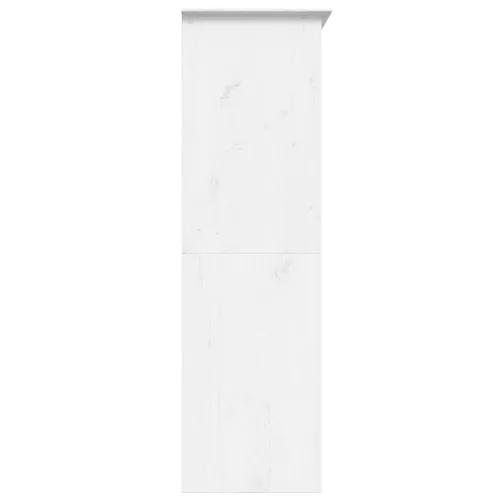 BODO fehér tömör fenyőfa ruhásszekrény 146x53,5x173 cm