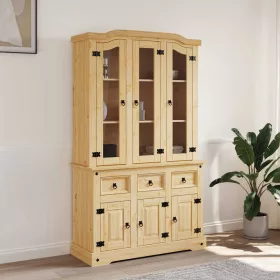   Corona barna tömör mexikói fenyő magasszekrény 112x43x196 cm