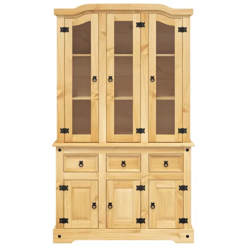 Corona barna tömör mexikói fenyő magasszekrény 112x43x196 cm